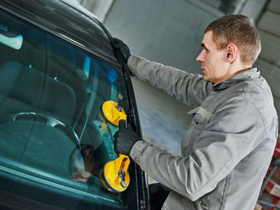Windshield Being Replaced